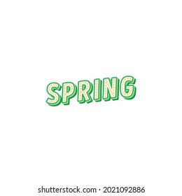 Spring Sticker Icon Isolated On White Background