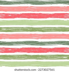 Spring stripe pattern, pink and green girly stripe seamless background, texture brush strokes. vector grunge stripes, abstract floral lines backdrop