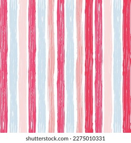 Spring stripe pattern, pink and green girly stripe seamless background, texture brush strokes. vector grunge stripes, abstract floral lines backdrop
