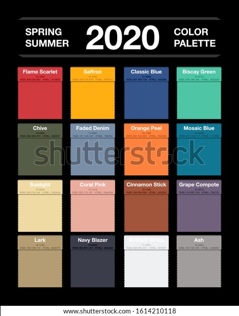 Fruhling Und Sommer Farben Palette Stock Vektorgrafik Lizenzfrei