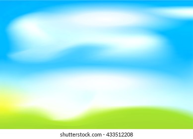 Spring or summer abstract background with bokeh lights.