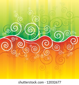 spring and summer abstract background, vector illustration with layers file