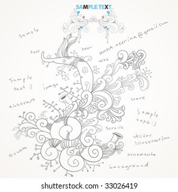 spring and summer abstract floral ornate with place for your text