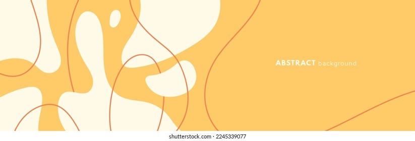 Spring or summer background with abstract line and dynamic shapes. Compositions of colored spots. Dynamic blob wave abstract. Flat vector illustration