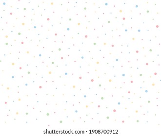 Spring and summer background. Simple light bright seamless pattern with small color dots.