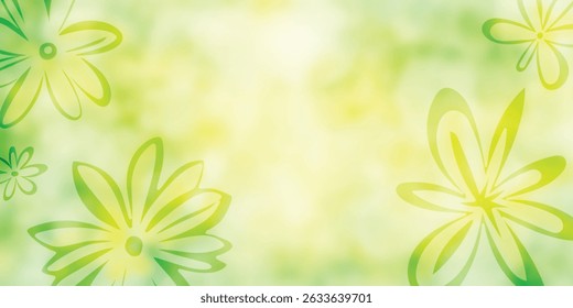 Spring, summer background, soft tones, painted flowers and grass, flowering meadow, open space