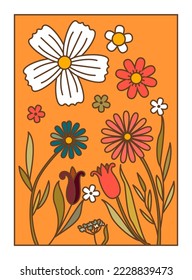 Spring or summer blossom, blooming daisies and chamomile, wildflowers and blossom. Flourishing plants and houseplants. Botany decoration, natural revival and flora. Vector in flat style illustration
