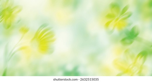 Spring, summer blurred background, soft tones, painted flowers and grass, flowering meadow, open space