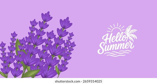 Spring or summer cards, banner with cute flowers. tropical Floral botanical art templates for holiday poster, Mother's Day, Easter and Birthday  invitation, social media post, cover, advertisement.