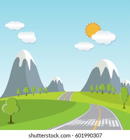 585 Cartoon background rolling hills Images, Stock Photos & Vectors ...