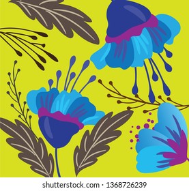 Spring summer color vector flower background