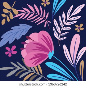 Spring summer color vector flower background