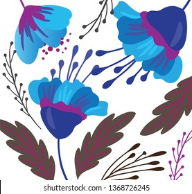 Spring summer color vector flower background