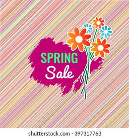 Spring, summer discounts. Vector illustration EPS10
