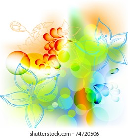 Spring summer floral background