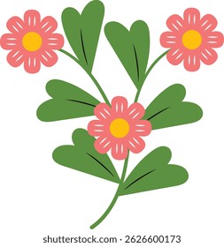 Spring and Summer Flower Decorations For Templet Design Elements and More