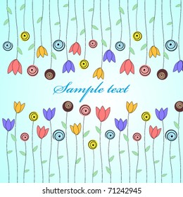 Spring or summer flower greeting card