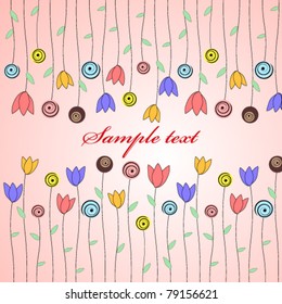Spring or summer flower greeting card