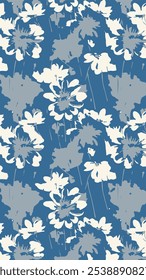 Patrón sin fisuras de Vector de flores de verano de primavera