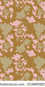 Spring Summer Flowers Vector Seamless Pattern