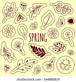 Spring and summer icons for your design and decoration products
