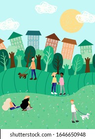 Antecedentes de primavera o verano con actividades al aire libre, doodle dibujado a mano ilustración vectorial de la naturaleza