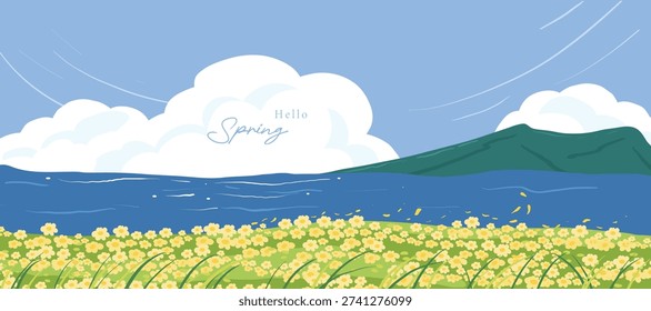 Conjunto Vector fondo paisaje