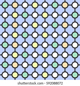 spring, summer modern circles grid pattern