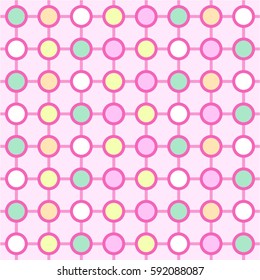 spring, summer modern circles grid pattern