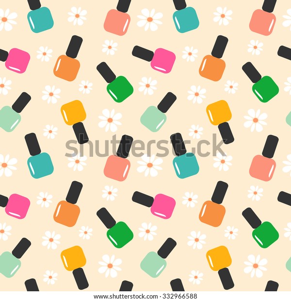 Spring Summer Nail Polish Color Seamless Stock Vector (Royalty Free ...