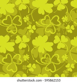 Spring or Summer Pattern with Green Clover