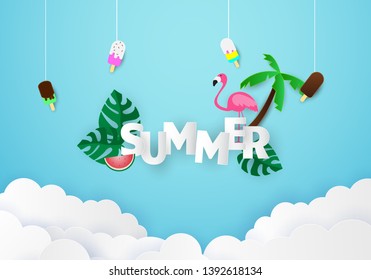 Spring Summer poster, banner  vector illustration and design for poster card,