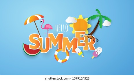 Spring Summer poster, banner  vector illustration and design for poster card,