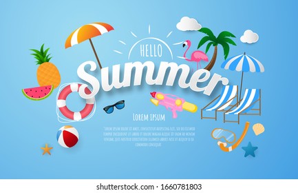 Spring Summer poster, banner  vector illustration and design for poster card,