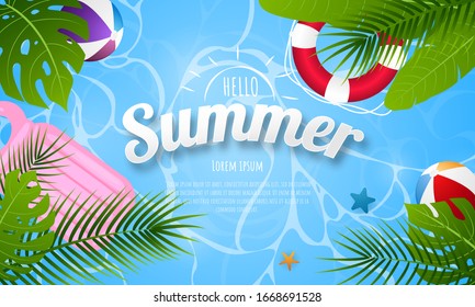 Afiche de verano de primavera, ilustración vectorial de banner y diseño de la tarjeta de póster,