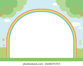 spring summer rainbow graphic design
