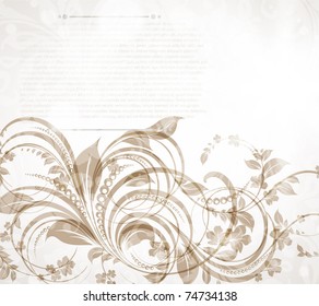 Spring or summer retro floral background. eps 10.