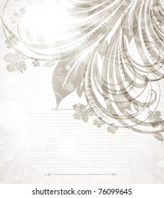 Fondo floral retro de primavera o verano. Vector eps 10.