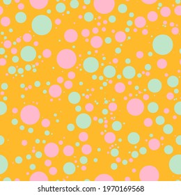 spring and summer seamless pattern,multicolor polka dot fabric, wallpaper, vector.
