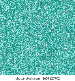 spring and summer seamless vector design fabric pattern with flowers and hearts