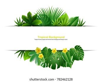 Spring or Summer Season leaves Nature Banner Background. Vector Illustrations & Clipart.