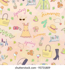 Spring summer season seamless background
