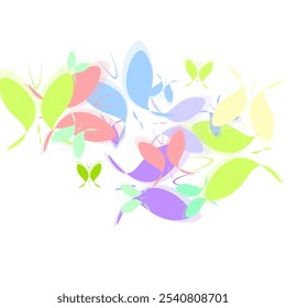  Spring summer seasons butterfly vector border design watercolor butterfly and flower illustration