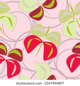  Spring summer seasons butterfly vector border design Butterflies seamless pattern. 