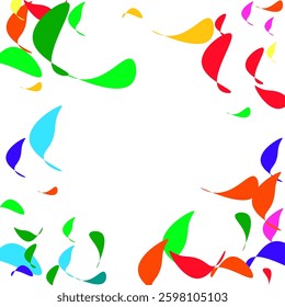  Spring summer seasons butterfly vector border design  Beautiful insects isolated on white background.