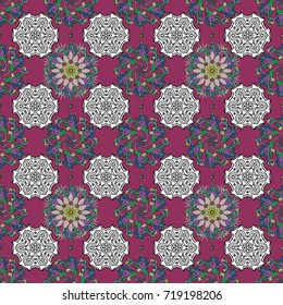 Spring summer time. Gentle romantic print. Holidays mood. Vector seamless cute flower pattern.