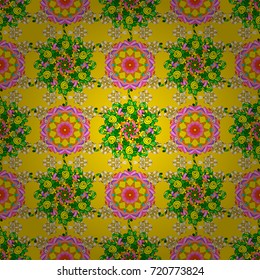 Spring summer time. Gentle romantic print. Holidays mood. Vector seamless cute flower pattern.