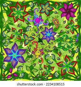 Spring summer time. Holidays mood. Gentle romantic print. Vector seamless cute flower pattern.