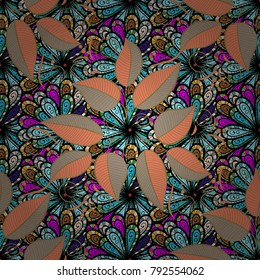 Spring summer time. Holidays mood. Vector seamless cute flower pattern. Gentle romantic print.