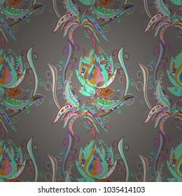 Spring summer time. Vector seamless cute flower pattern. Gentle romantic print. Holidays mood.